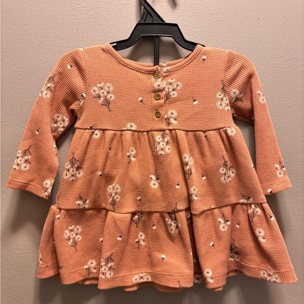 Carter's Peach Floral Tiered Dress